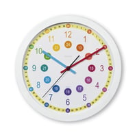 Kinder-Wanduhr "Sal", ohne Ticken, für Kinderzimmer, analog, Ø 30 cm, Bunt (00222203)