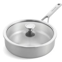 Schmorpfanne mit Glasdeckel 3,1 l, 24 cm, Edelstahl