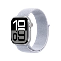 Watch Series 10 GPS + Cellular, 46 mm Aluminiumgehäuse Silber, Sport Loop Blaue Wolke