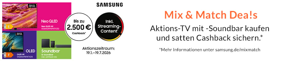 Samsung Mix & Match Dea!s (19.01. - 10.05.2026)