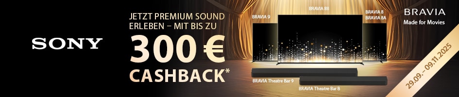 ony Premium Soundbar Cashback (10.10. - 09.11.2025)