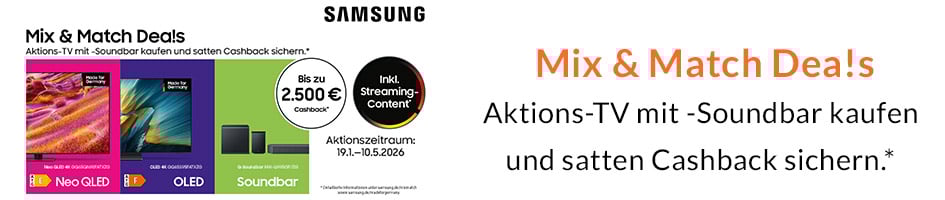Samsung Mix & Match Dea!s (19.01. - 10.05.2026)