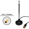 DAB+-Zimmerantenne (Stabantenne) Radio Rod FM/DAB+ Stabantenne inkl. Adapter (17207)