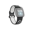 Sportarmband für Fitbit Versa 3/Sense, atmungsaktiv, universal, Schwarz/Grau