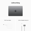 MacBook Air, 13 Zoll, Space Grau, 2022, M2, 8-Core CPU, 8-Core GPU, 16 GB, 256 GB SSD