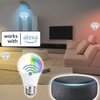 WLAN-LED-Lampe, E27, 10W, RGBW, ohne Hub, für Sprach-/App-Steuerung