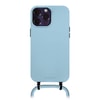 Cover Bond - Hülle für iPhone 14 Pro mit abnehmbarem Umhängeband, Hellblau