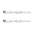 SAT-Anschlusskabel, vergoldet, weiß, 3,0 m, 100 dB (00179247) Koaxialkabel mit F-Stecker