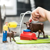 Kuh Waschstation Spielfiguren-Set