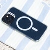 Case & Me Handyhülle für iPhone 15, 6,1 Zoll, Blau/Transparent
