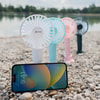 Handyhalter mit Ventilator 1.200 mAh mit Dock Blau