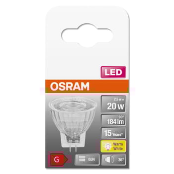 LED-Reflektorlampe "STAR MR11", 2,5W, GU4, Warmweiß, klar 00215120