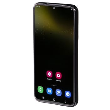 Handyhülle Cover "Clear&Chrome" für Samsung Galaxy S22 (5G), Schwarz