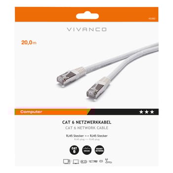 VIVANCO CAT6 Netzwerkkabel, 20m (45382) - bei expert kaufen 