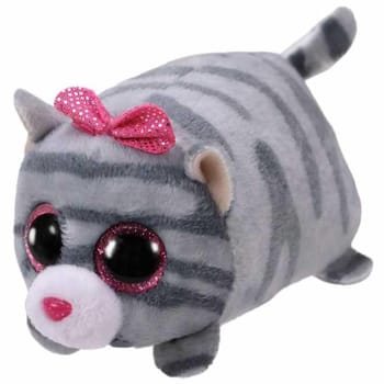 TY Toys Plüschtier Schlüsselanhänger – Beanie Boo Waschbär Oakie, 7 Cm, Grau Mit Glitzeraugen – Süßer Mitbringsel
