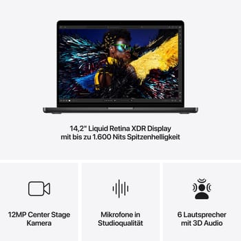 Apple MacBook Pro, Space Schwarz, 14 Zoll, M4 Pro, - bei expert kaufen