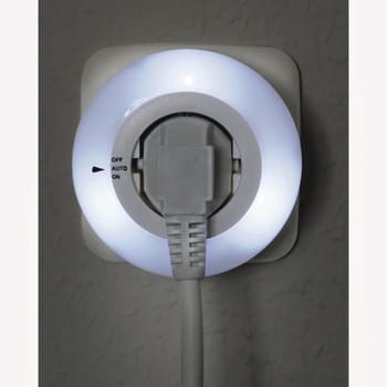 "Circle" m. integr. Steckdose, Lichtsensor, Berührungsschutz (00223496)