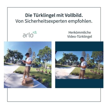Kabellose Arlo Essential Video-Türklingel & Chime 2 Türgong weiß