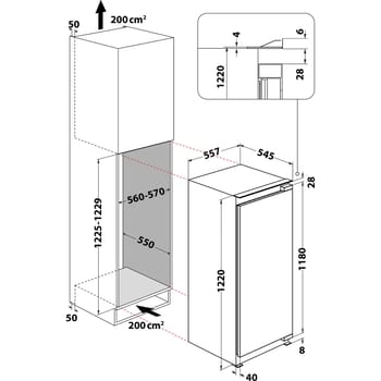 KSI 12GF3 Einbaukühlschrank mit Gefrierfach