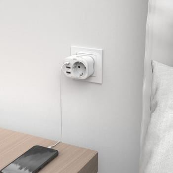 Produktbild von Doppelstecker Für Steckdose Mehrfachsteckdose Mit 4 NetzteilSteckdosen Mit Usb C Mehrfachstecker Für USB Usb Stecker