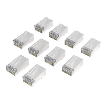 Netzwerkstecker, CAT-6a, 10 Gbit / s, geschirmt, 10 Stück 00200772