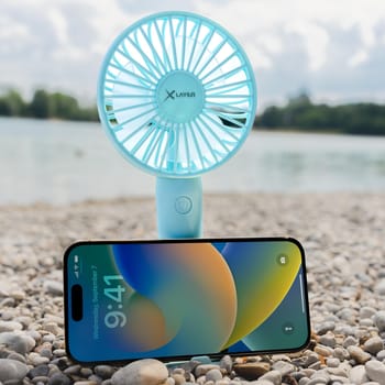 Handyhalter mit Ventilator 1.200 mAh mit Dock Blau