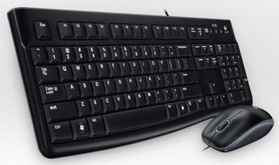 Desktop MK12 Maus-Tastatur-Set, Kabelgebunden/USB, Schwarz