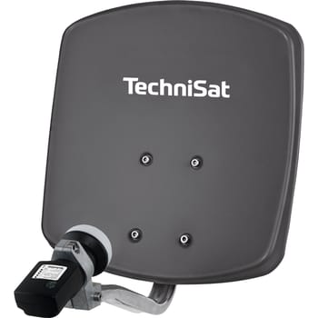 DIGIDISH 33, Satfinder V/H-LNB Satellitenschüssel 33 cm mit Single LNB