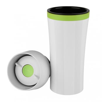 Isolierbecher TRAVEL MUG FUN 0,36 l weiß/grün