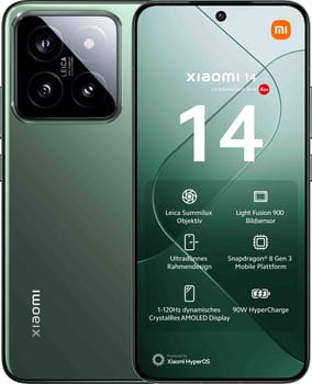 美品Xiaomi 14 Jade Green 12/256GB 元箱付 Xiaomi 14 5G Dual SIM Jade Green 256GB and 12GB RAM (6941812748862
