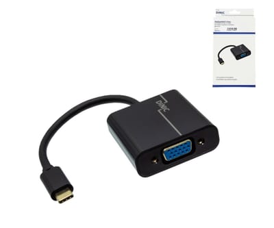 Adapter USB-C 3.1 Stecker / VGA Buchse, Schwarz
