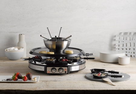 RG 2348 schwarz, Edelstahl Raclette-Fondue