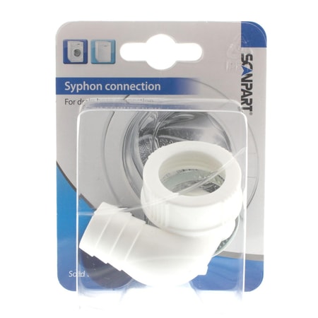 Scanpart 1130710012 Kit Sifone Per Lavatrice Con Tubo 3/4", Attacco R 1" Femmina, Guarnizione E Fascetta