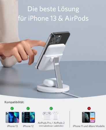 Anker 633 Magnetic Wireless Charger (MagGo), weiß - bei expert kaufen
