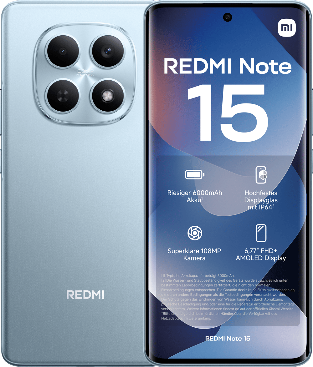 Xiaomi Redmi Note 15 4G 6GB + 128GB Glacier Blue Smartphone #30725279