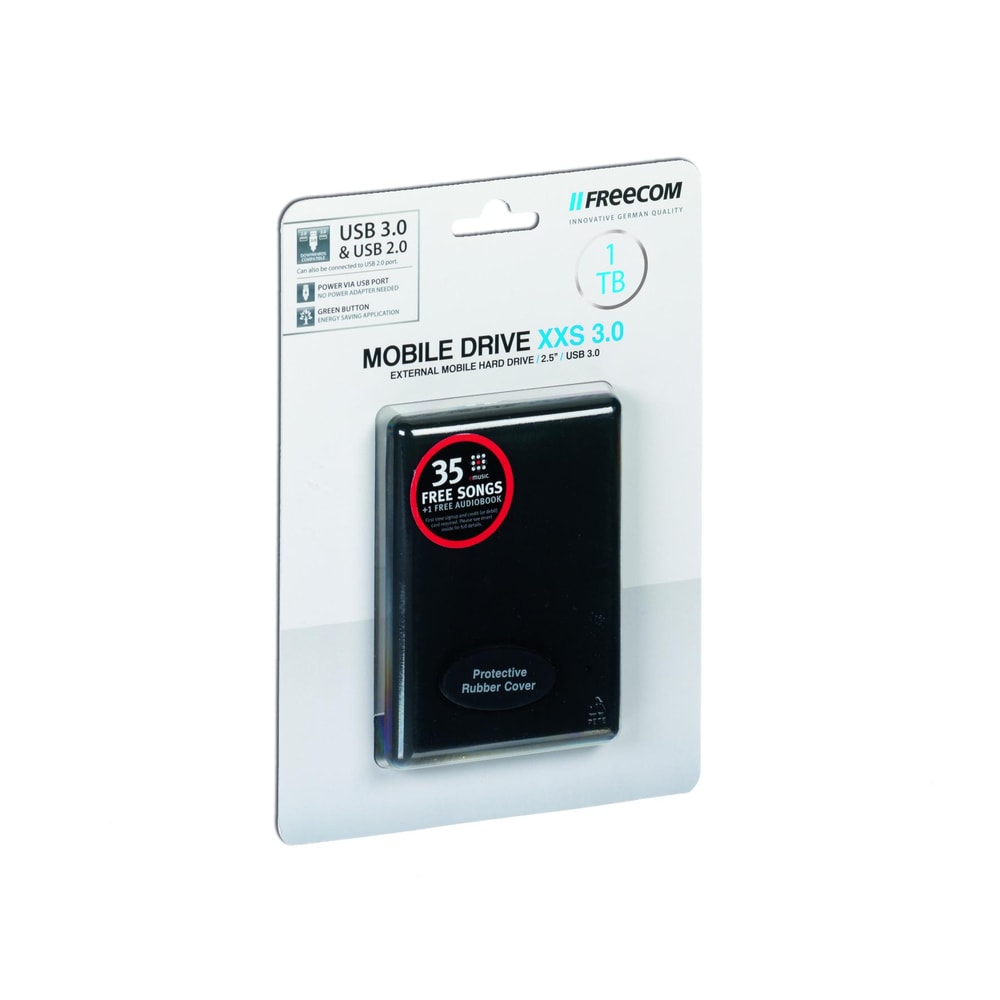 Mobile Drive XXS 3.0, 1 TB, HDD, 2,5 Zoll, USB 3.0, Schwarz