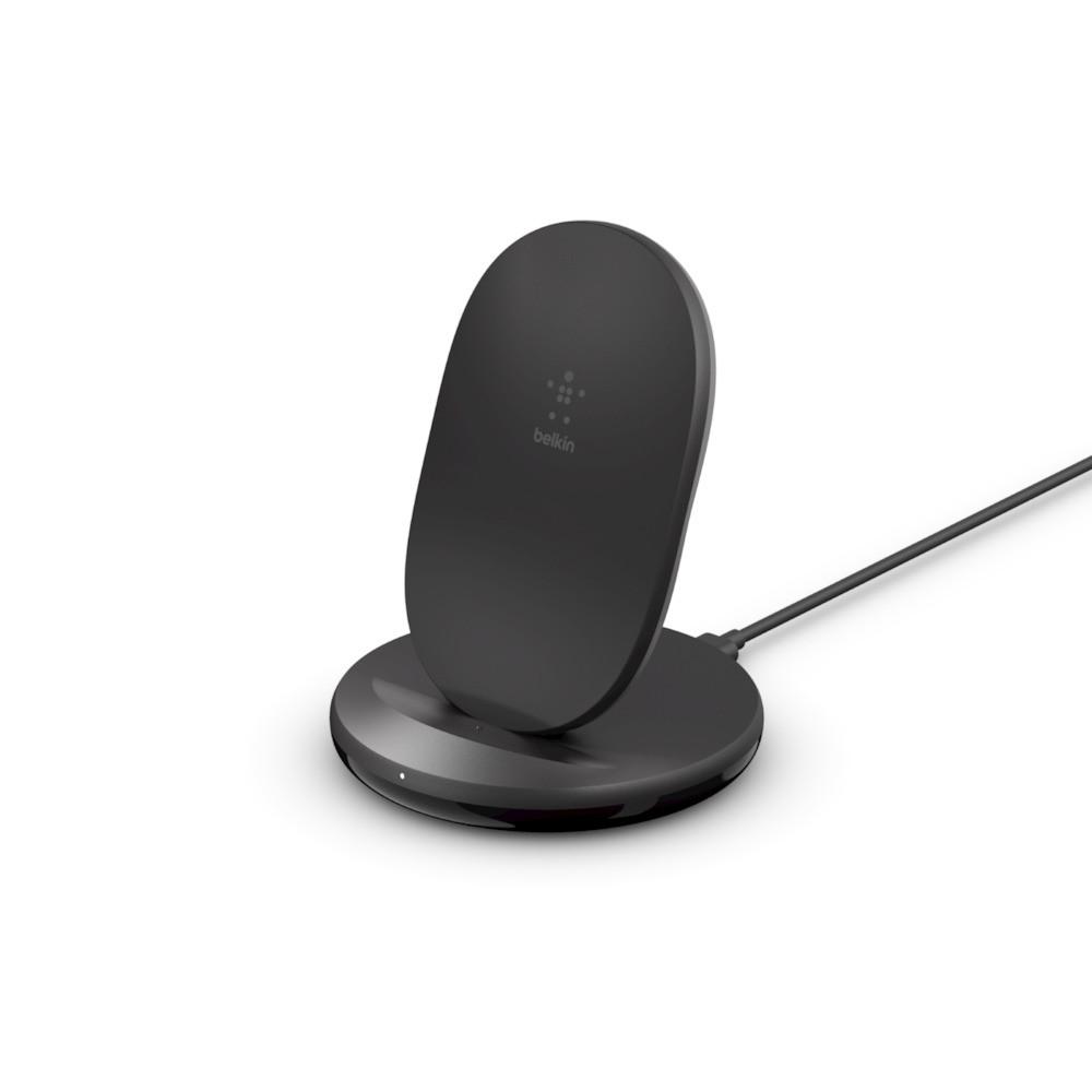 BoostCharge Ladeständer, 15 W mit QC 3.0-24-W-Ladegerät, Schwarz