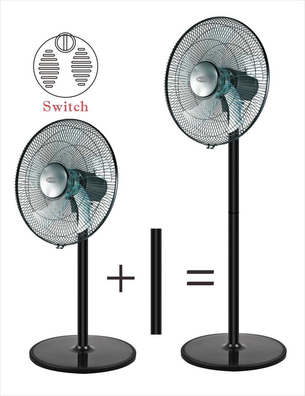 BC40STTI2202 schwarz Standventilator