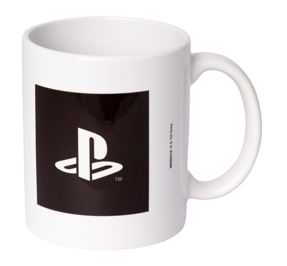 Playstation Logo schwarz-weiss Tasse