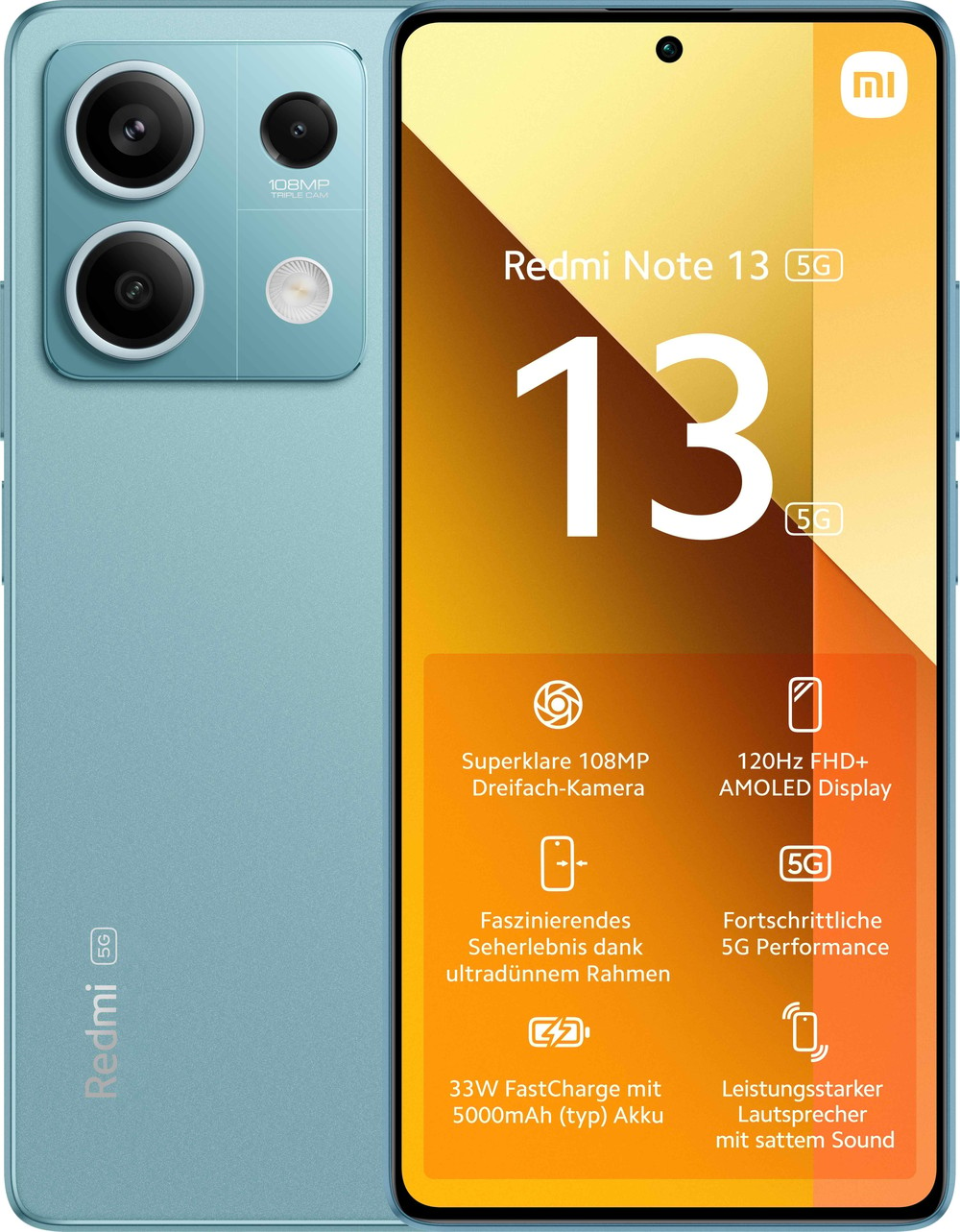 Redmi Note 13 5G 8GB + 256GB Ocean Teal Smartphone