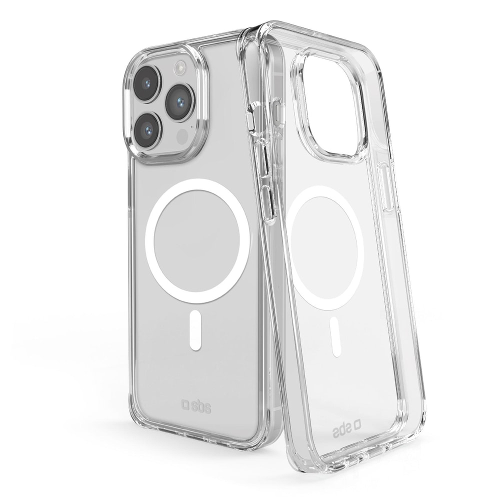 Transparente steife Hülle, kompatibel mit MagSafe-Ladefunktion für iPhone 16 Pro, Transparent