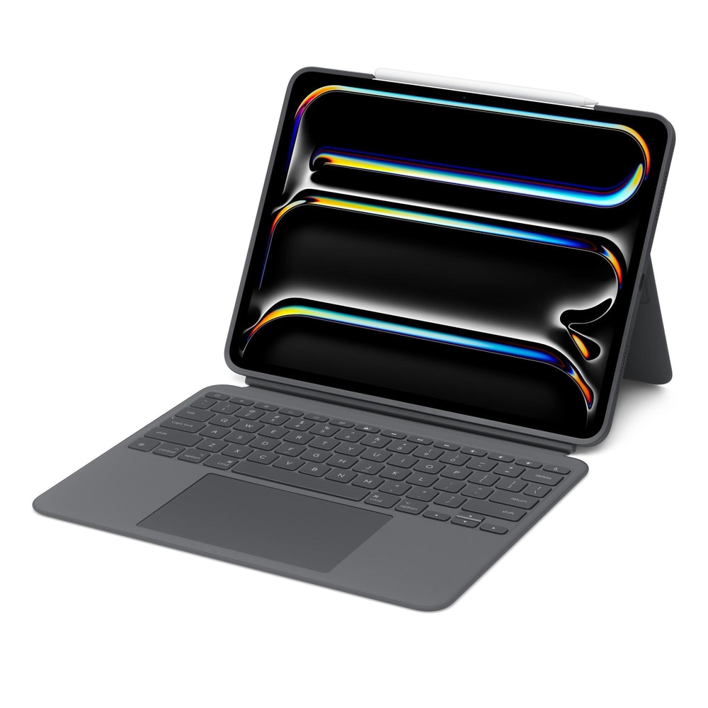 Logitech Combo Touch Keyboard Case für 13" iPad Pro (M4), Schwarz Tablet-Tastatur mit Bookcover