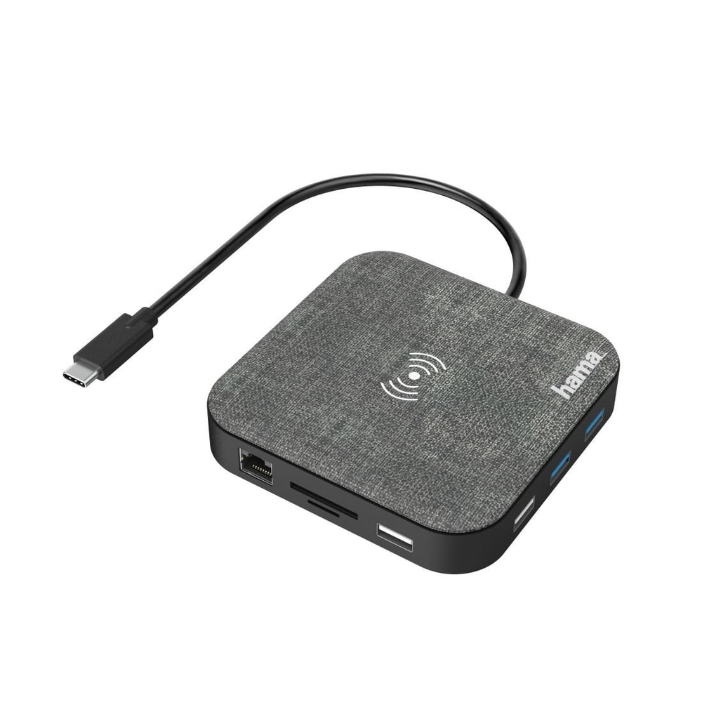 "USB-C-Hub, ""Connect2QiCharge"", Wireless Charging, Multiport, 12 Ports (00200134)"