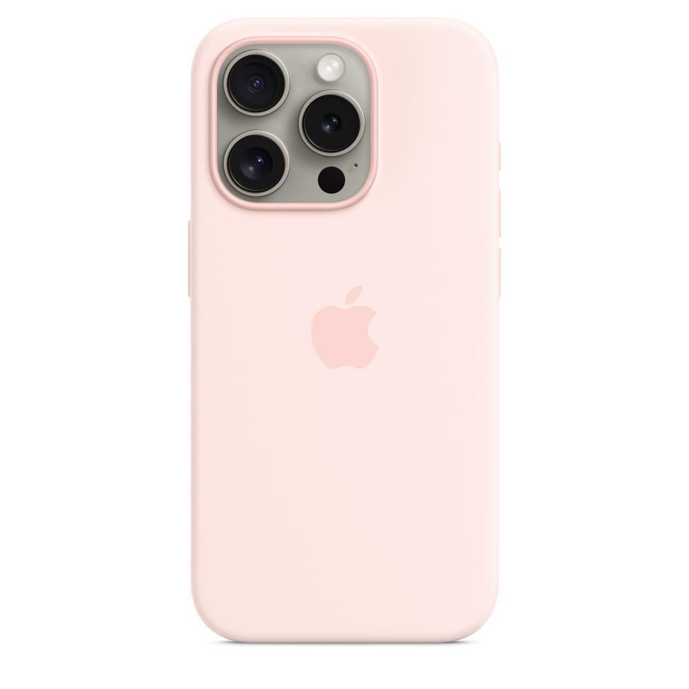 iPhone 15 Pro Silikon Case mit MagSafe - Hellrosa