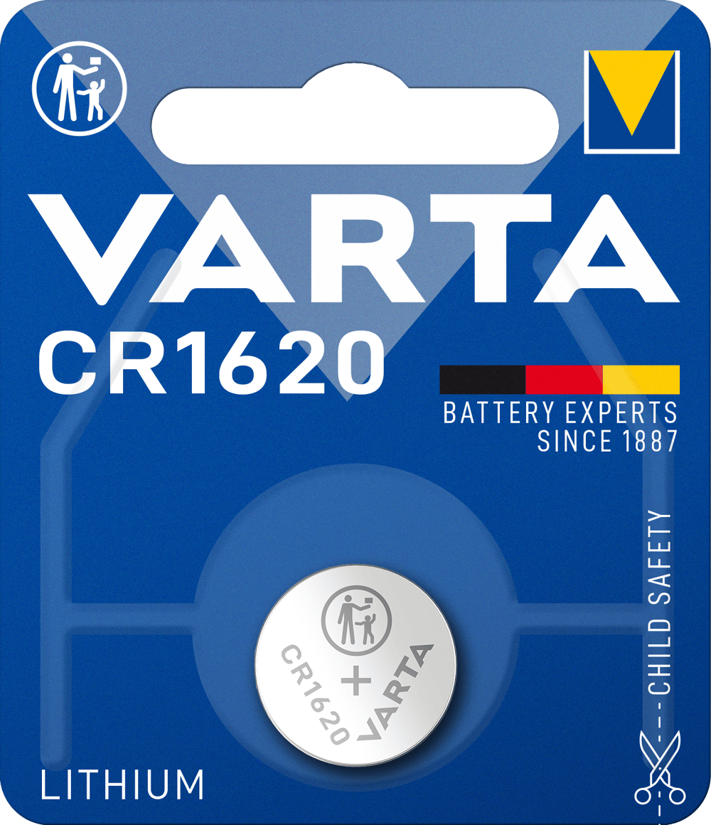 Varta Knopfzelle CR1620 6620 Batterien neuester Produktion aus 2020 im Blister