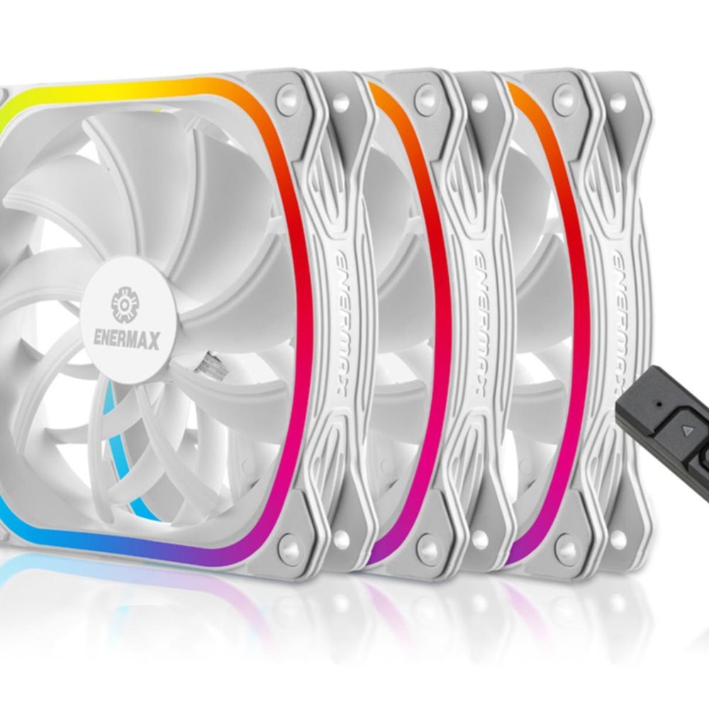 SquA RGB UCSQARGB12P-W-BP3 - 3er Pack (weiß) Gehäuselüfter