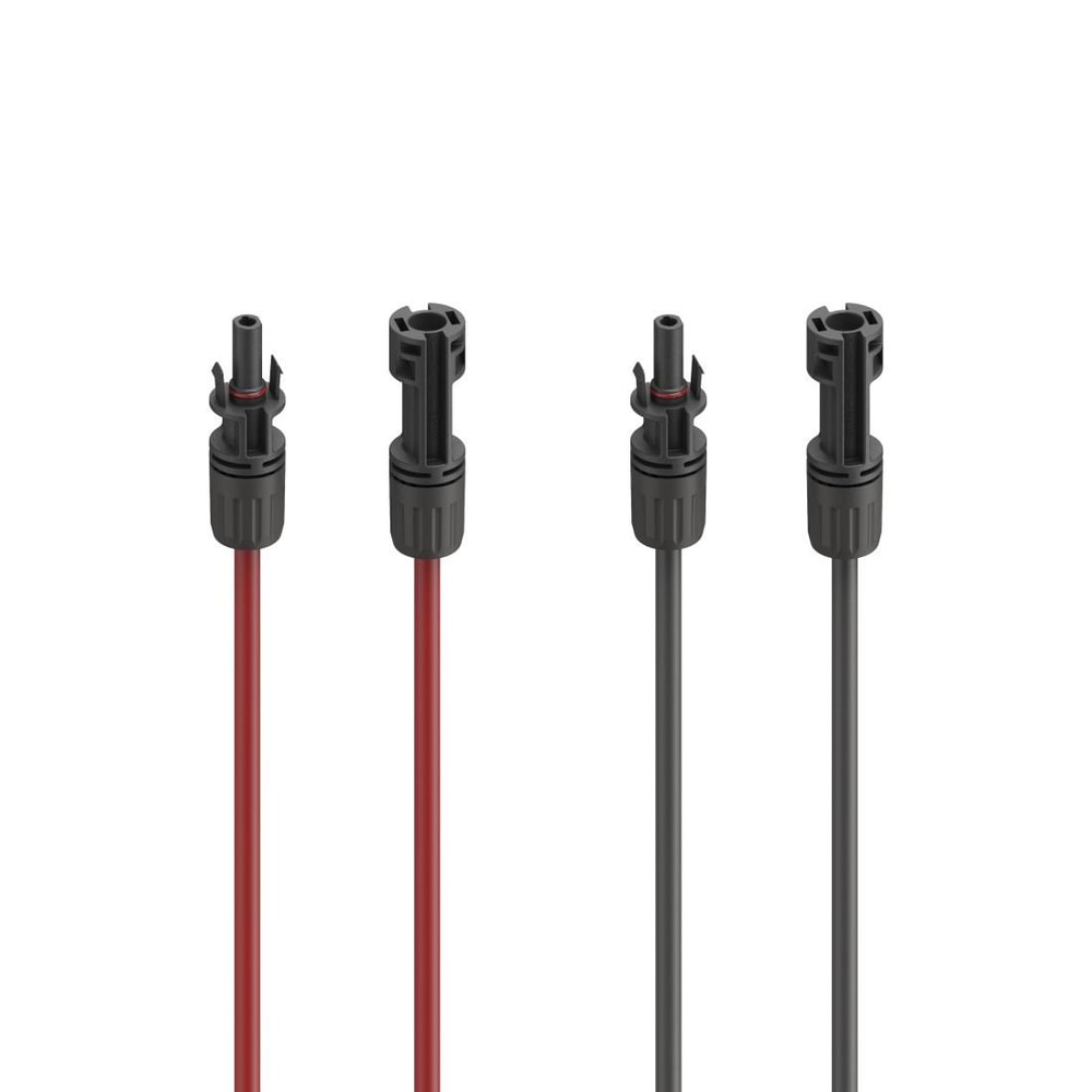 Solarkabel Verlängerung für PV-Anlage, MC4, 4 mm², 2x 3 m, Rot u. Schwarz (00223901)