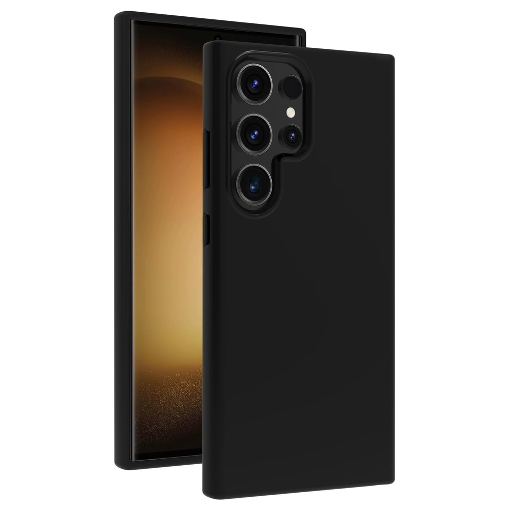 Hype Cover, Silikon Schutzhülle für Galaxy S24 Ultra Schwarz (64076) Handyhülle