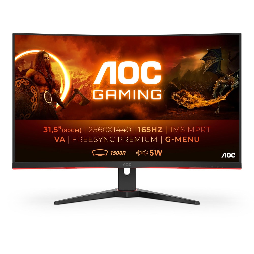 Gaming-Monitor CQ32G2SE/BK, G2, Schwarz, 31,5 Zoll Curved, WQHD, VA, 165 Hz, 1 ms