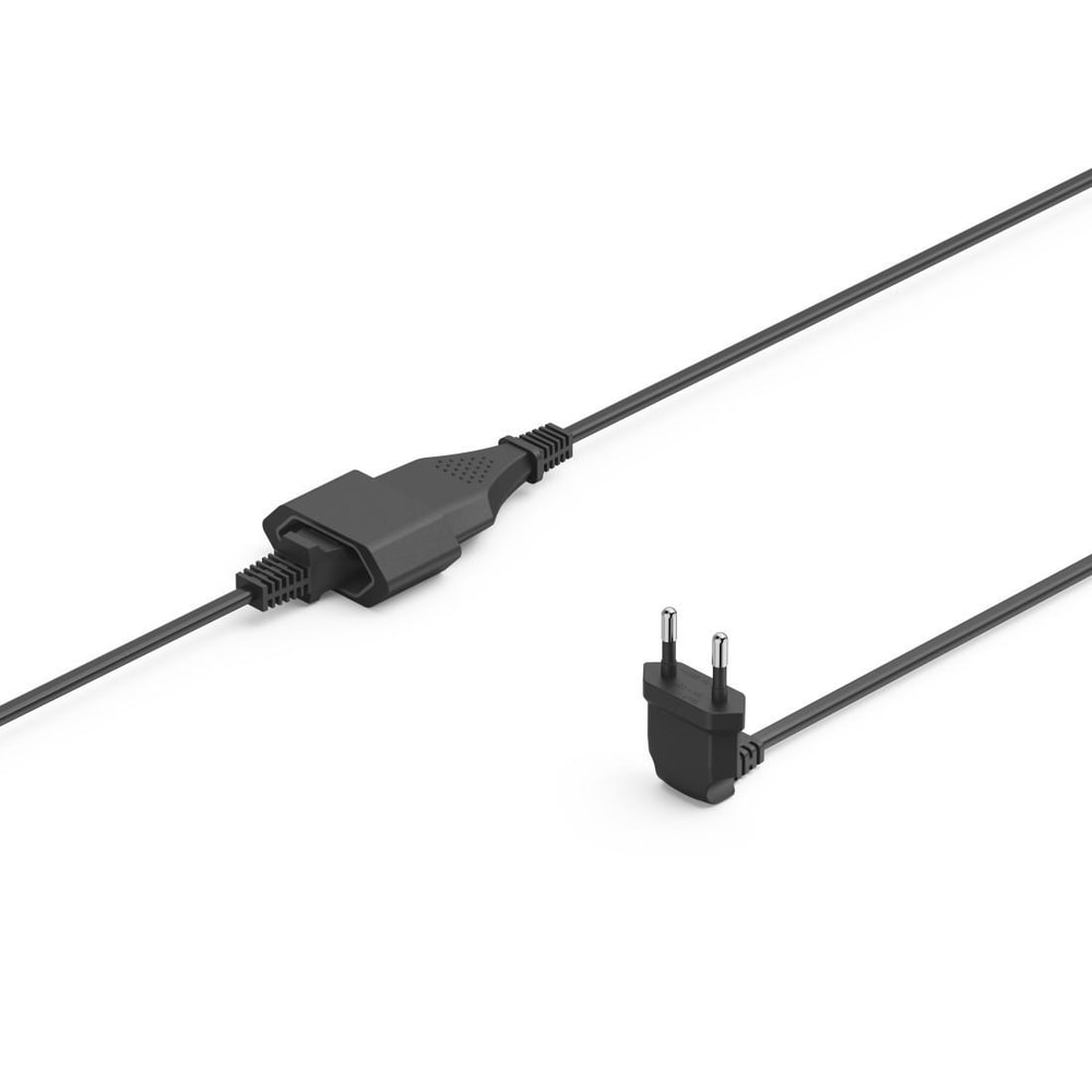 Verlängerungskabel mit gewinkeltem Eurostecker, für innen, 3 m, Schwarz (00223266) Verlängerungskabel